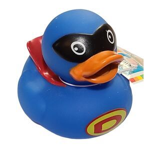 Garanimals Superhero Rubber‎ Duck Bath Toy Blue Kids Collectible Fun Bathtime